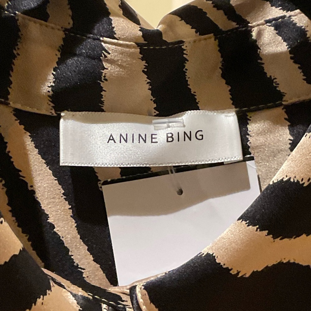 Anine Bing Zebra Print Silk Blouse - Picture 7 of 7